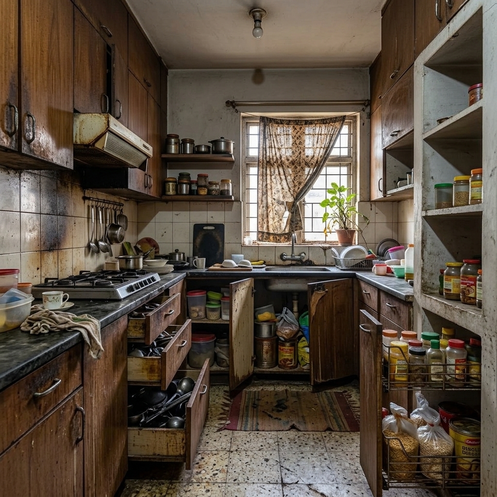 Outdated U-Shape Kitchen