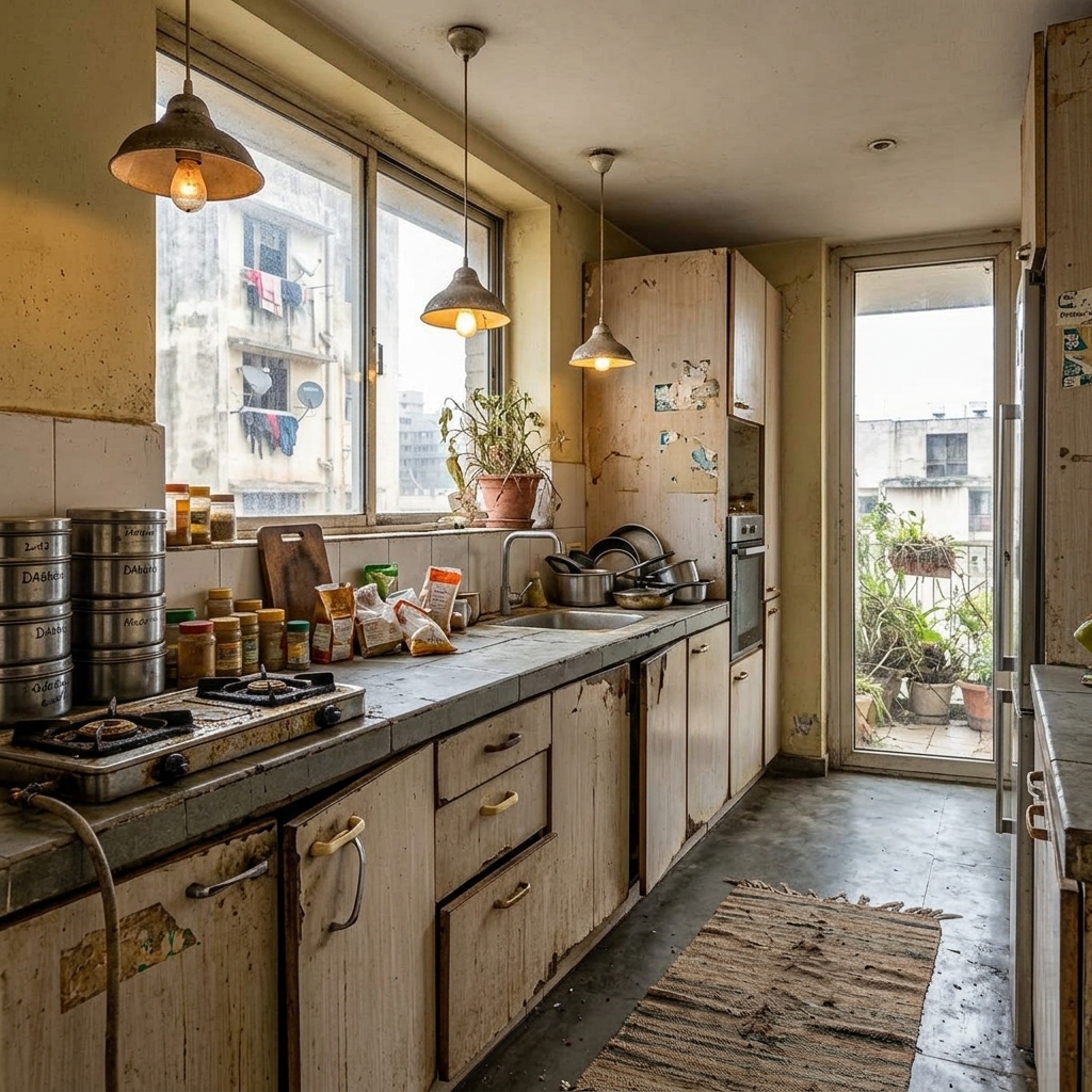 Outdated Minimalist Kitchen