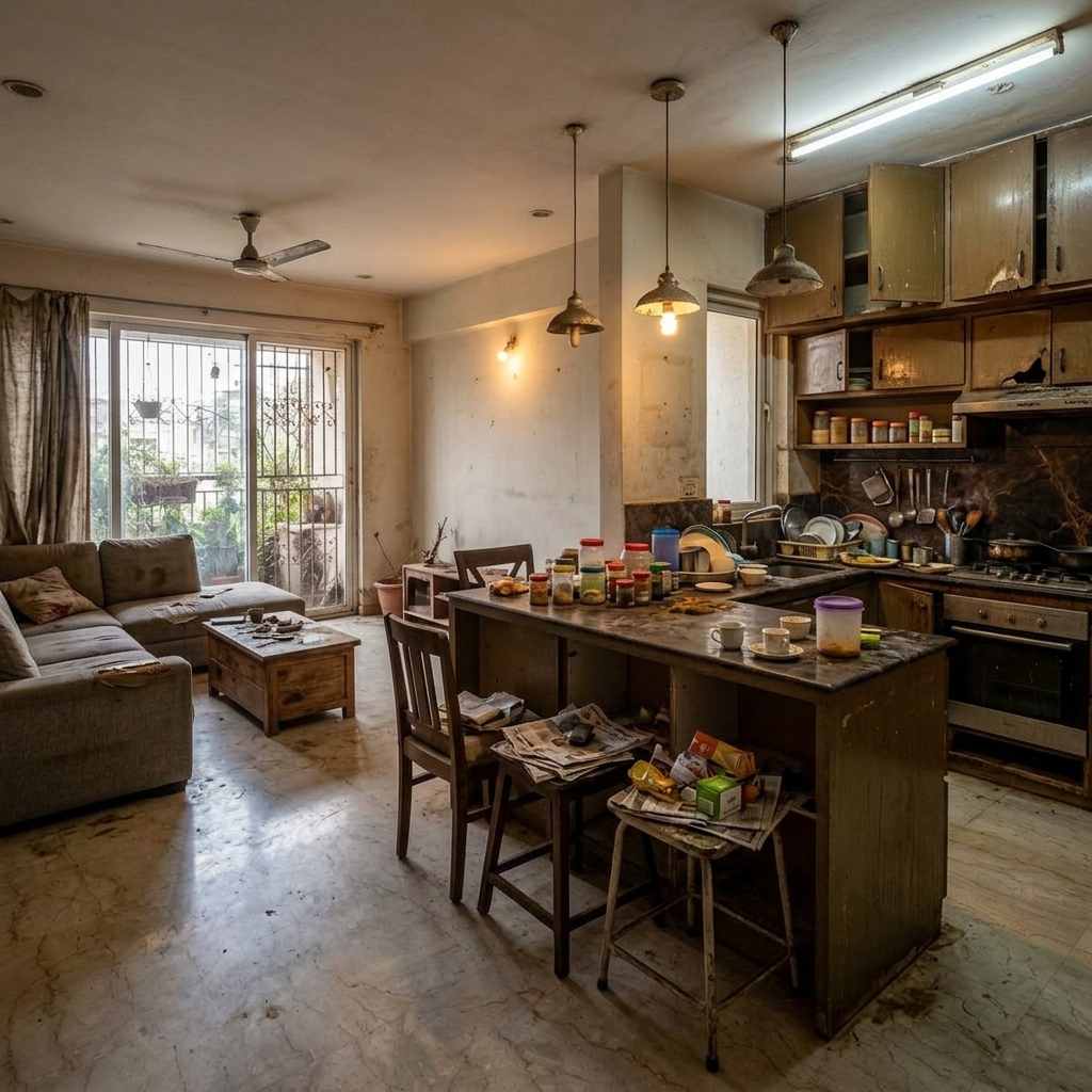 Outdated Open Kitchen
