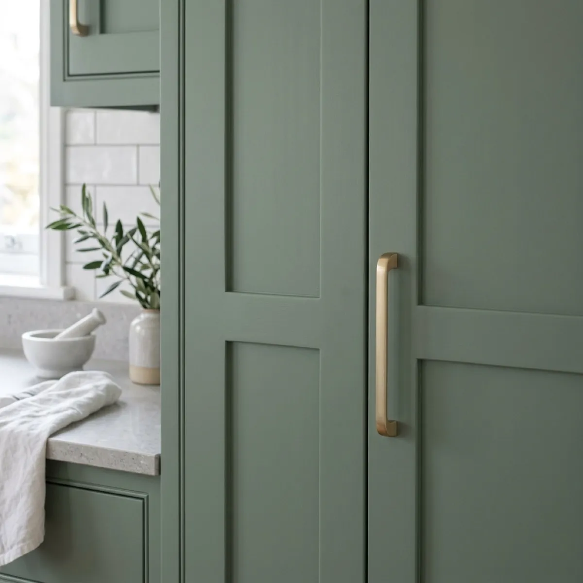 High-Gloss PU Paint Kitchen Cabinets